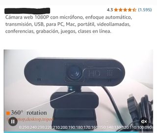 Webcam Full HD 1080P - Micrófono