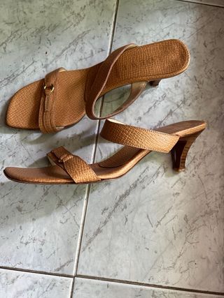 Sandalias tacón bajo Loewe marrón