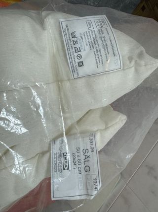2 Almohadas IKEA SALG 50x60cm. SIN DESPRECINTAR