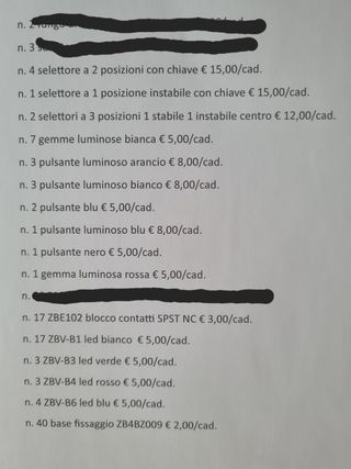 Pulsantiera Schneider: Stock Vasto