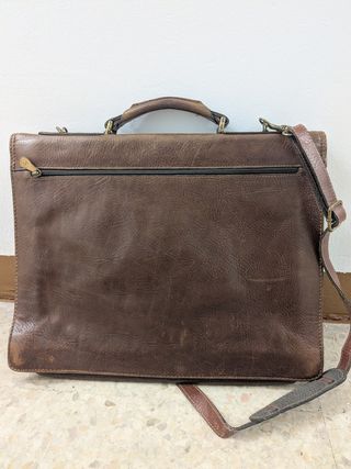 Maletín Cuero Marrón (color coñac)