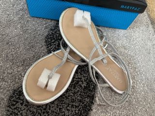 Sandalias Marypaz Plata Brillantes