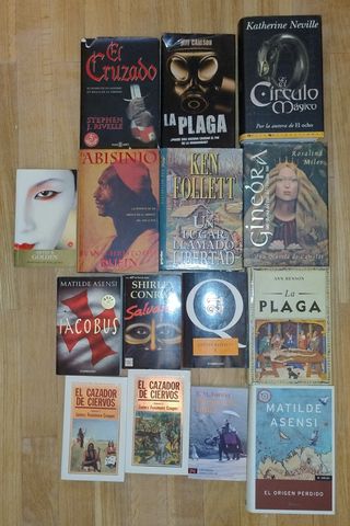 Lote de 15 novelas históricas y de aventuras 