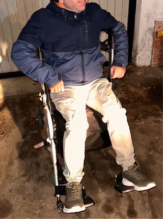 Silla de ruedas andador plegable