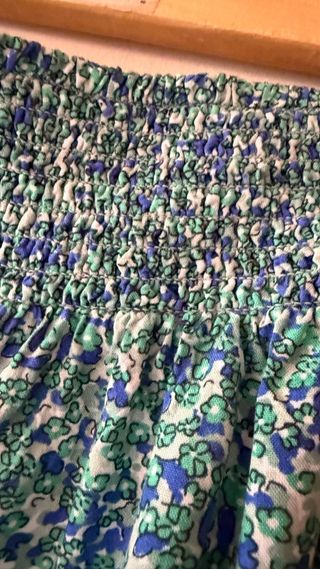 Falda larga estampada - Verde y Azul