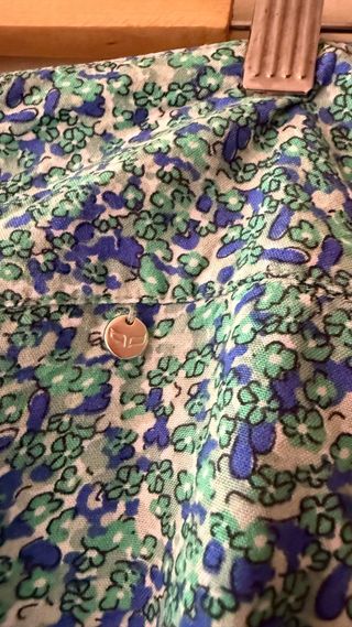 Falda larga estampada - Verde y Azul