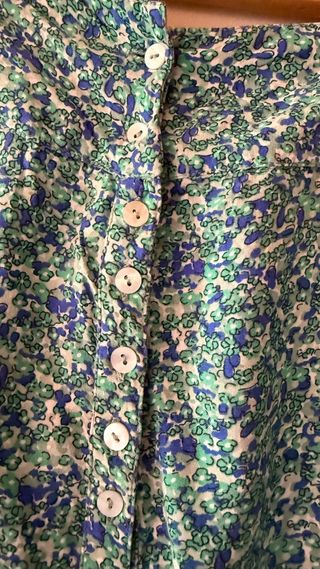 Falda larga estampada - Verde y Azul