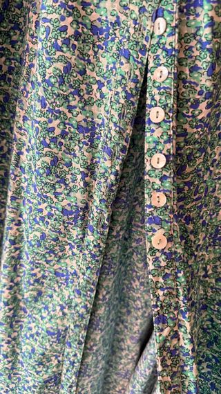 Falda larga estampada - Verde y Azul