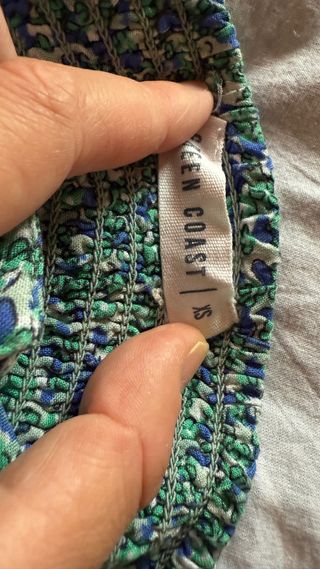 Falda larga estampada - Verde y Azul