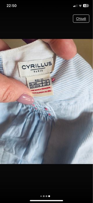 Abito Cyrillus bimba 9 mesi