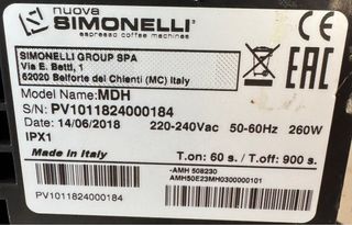 Moinho café Nuova Simonelli MDH