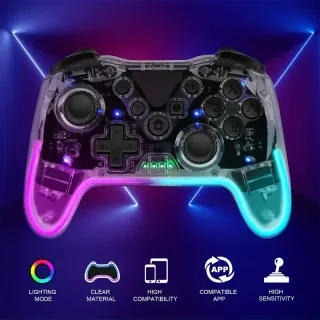 Mando Pro para Nintendo Switch Transparente