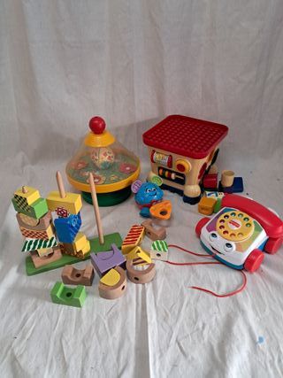 Giochi legno + telefono bimbi