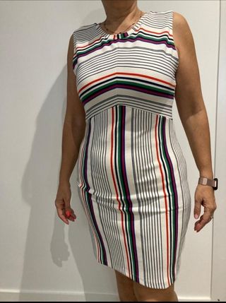 Vestido Sfera rayas multicolor M