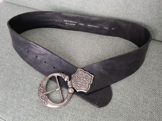 Cinturón negro Salsa de cuero mujer