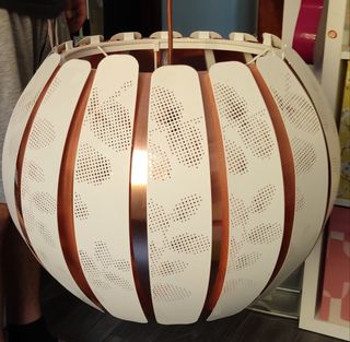 Lámpara de techo de Ikea, blanco/rojo cobre