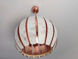 Lámpara de techo de Ikea, blanco/rojo cobre