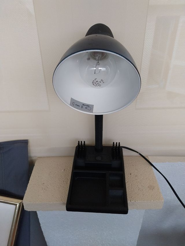 Lámpara escritorio azul - negra