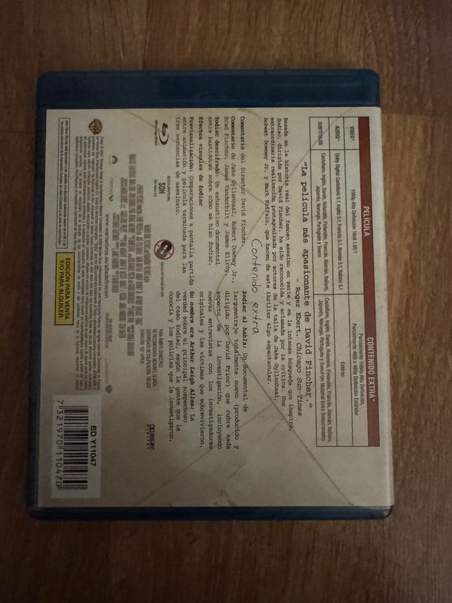 Blu-ray Zodiac - Edición Director