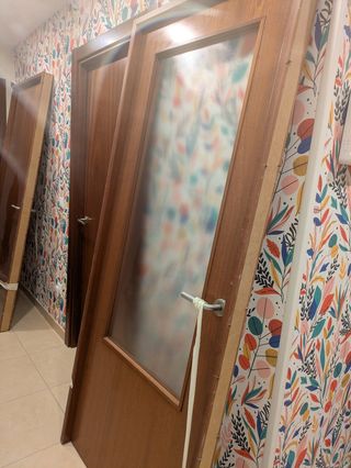 Oferta de hoy! Puerta madera maciza y cristal