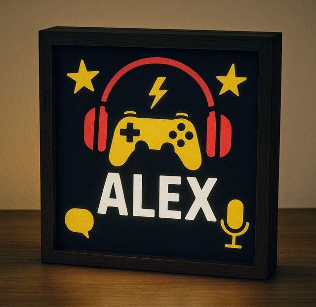 Caja luz LED personalizada