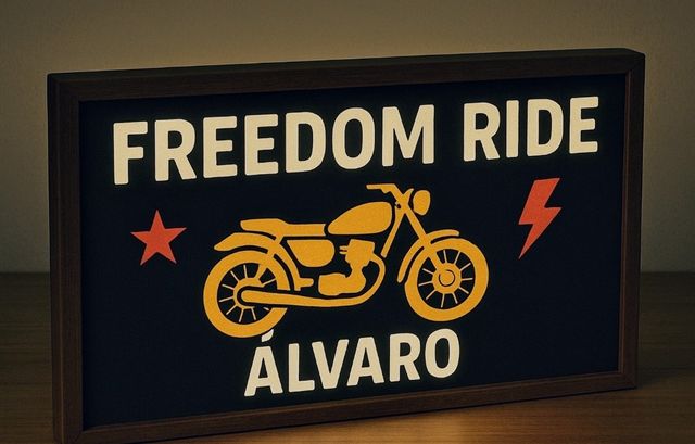 Caja luz LED personalizada