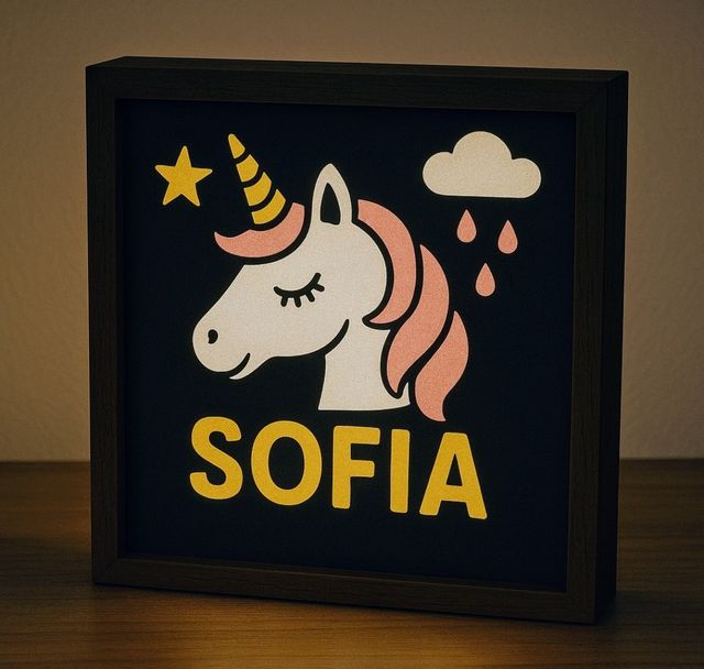 Caja luz LED personalizada