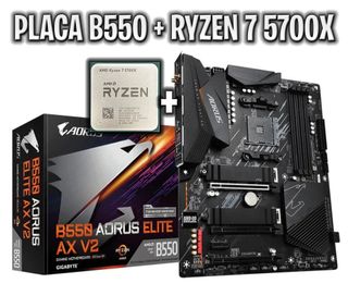 PACK Ryzen 7 5700x + B550 AORUS ELITE AX ¡NUEVO!