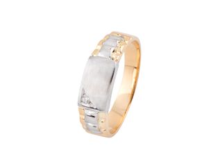 anillo oro 18k con piedra con circonita
