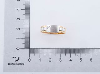 anillo oro 18k con piedra con circonita