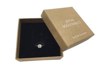 sortija oro 18k con diamante de laboratorio