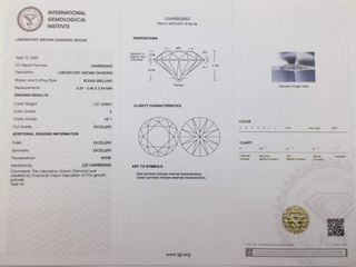 sortija oro 18k con diamante de laboratorio