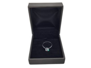 sortija oro 18k con diamante de laboratorio