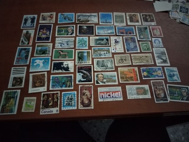 Sellos Canadá usados - Colección 180 sellos.