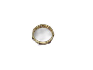 anillo oro 18k con piedra con circonita