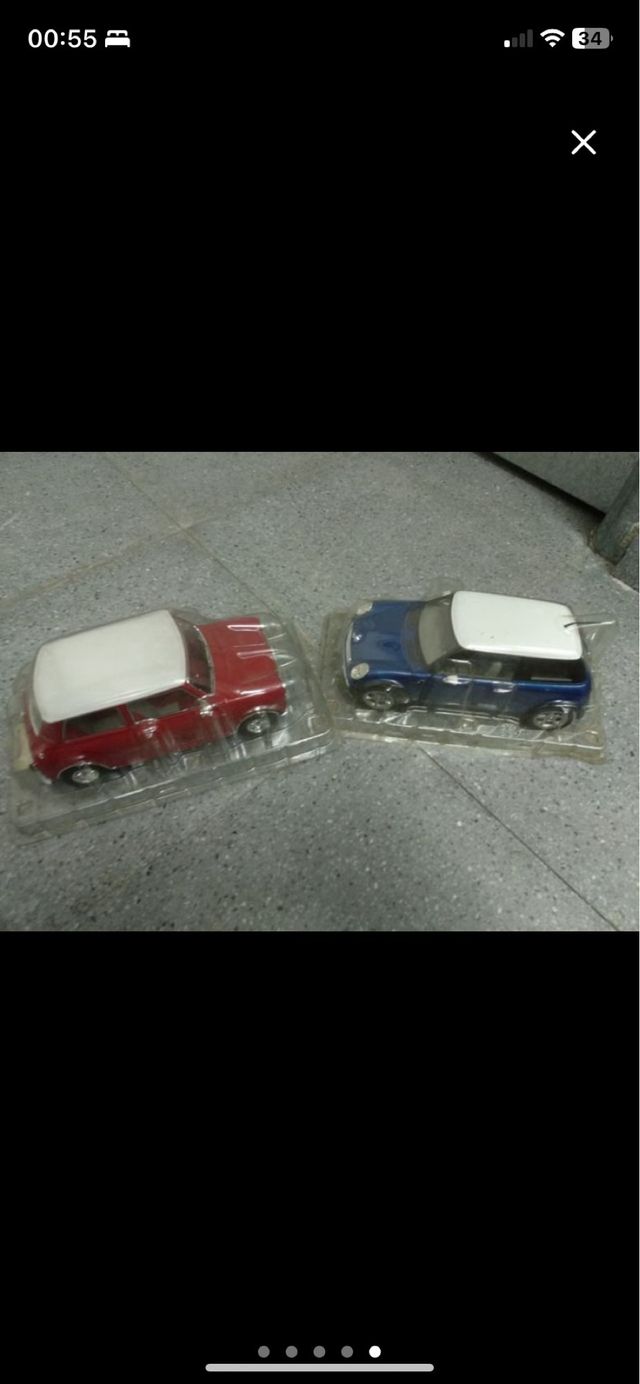 2 Miniaturas Coches Mini Cooper