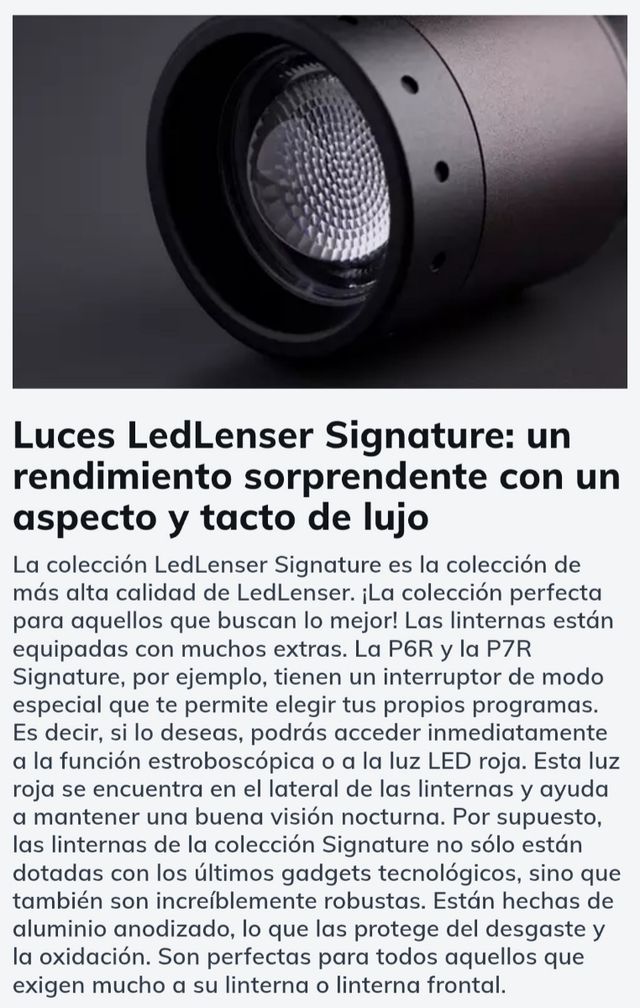 Linterna Ledlenser P6R Signature 1400 lumens 240m
