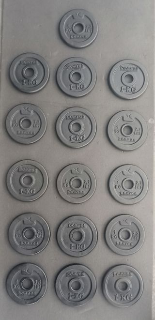 16x Dischi Peso 1kg - 28mm Foro