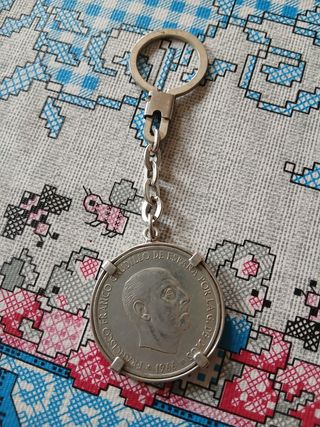 Llavero Moneda 10 Pesetas Franco