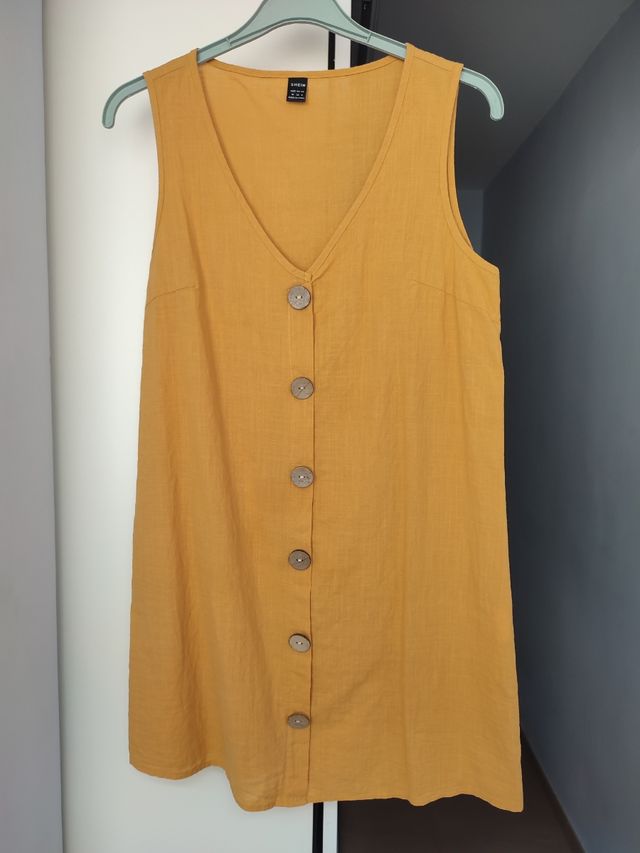 Vestido verano color mostaza. Nuevo