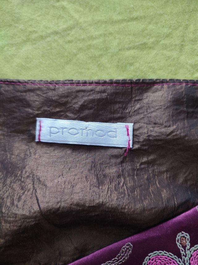 Falda PROMOD tonos dorados y rosa.