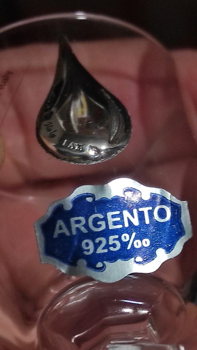 6 Bicchieri Cristallo Argento