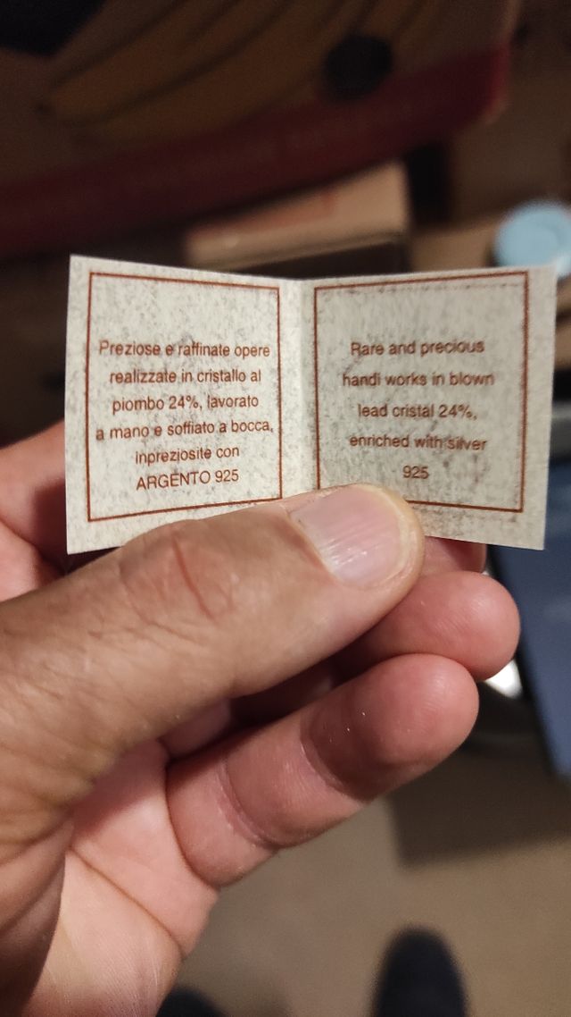 6 Bicchieri Cristallo Argento