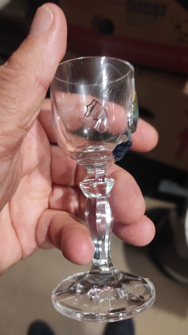 6 Bicchieri Cristallo Argento