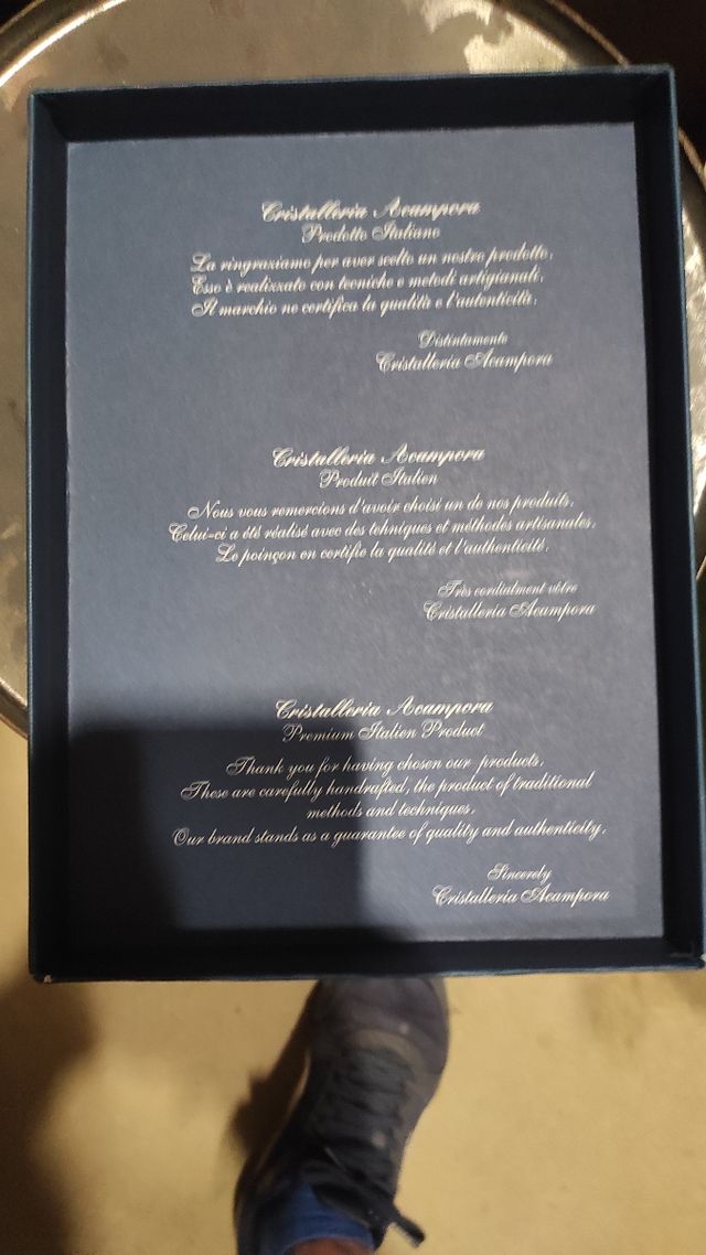 6 Bicchieri Cristallo Argento