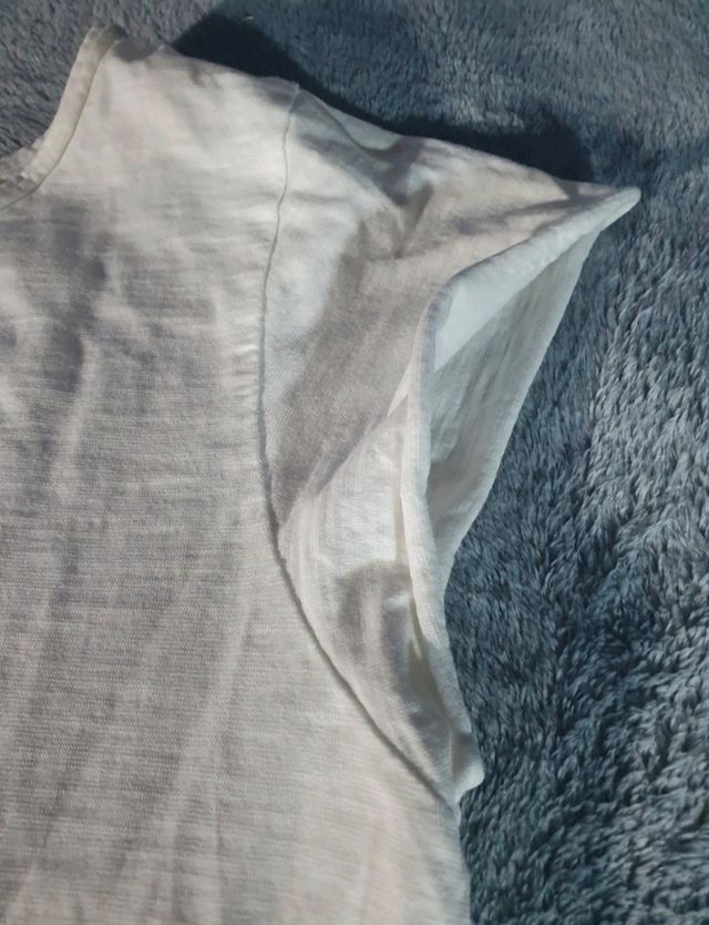 Camiseta manga corta holgada peces blanca tS