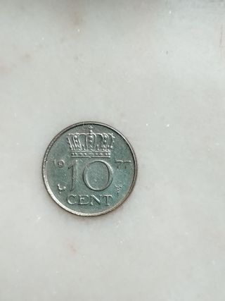 Moneda 10 céntimos Holanda 1977