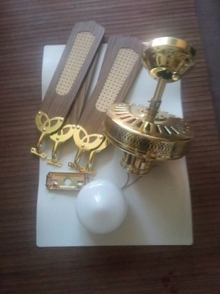 Ventilador techo dorado 4 aspas