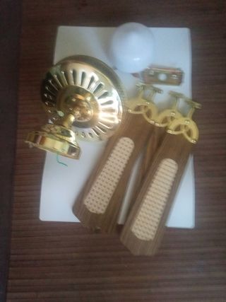 Ventilador techo dorado 4 aspas