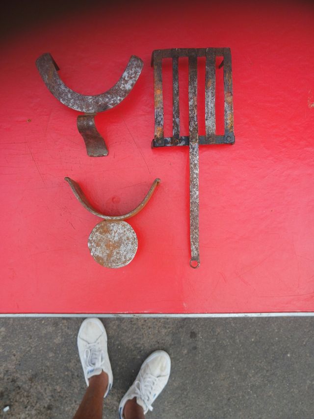 Antiguos hierros para chimenea